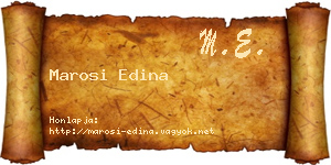 Marosi Edina névjegykártya